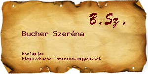 Bucher Szeréna névjegykártya